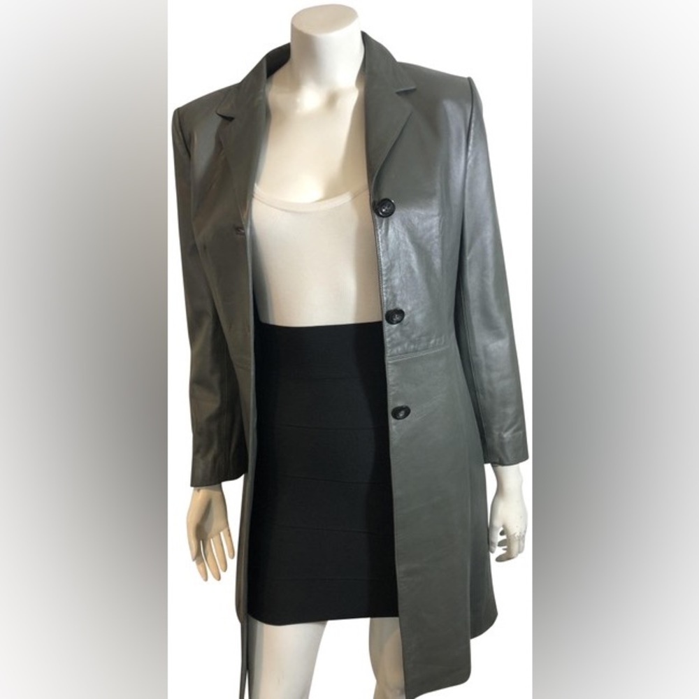 LAUREL by ESCADA Leather Jacket Mid Length